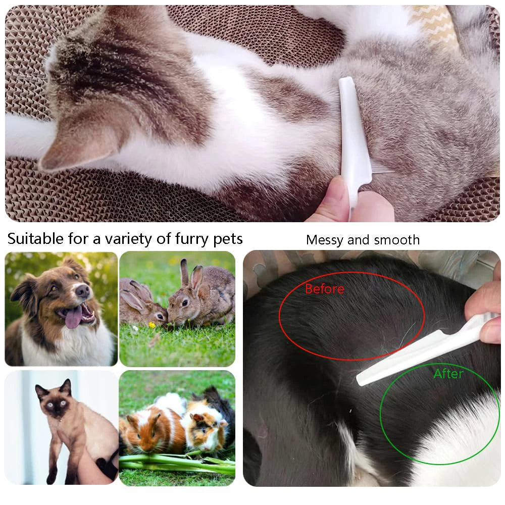 1Pcs Pet Flea Comb Cat/Dog Beauty Comb Stainless Steel Portable Pet Specific Dense Tooth Hair Removal Massage Cleaning Supplies