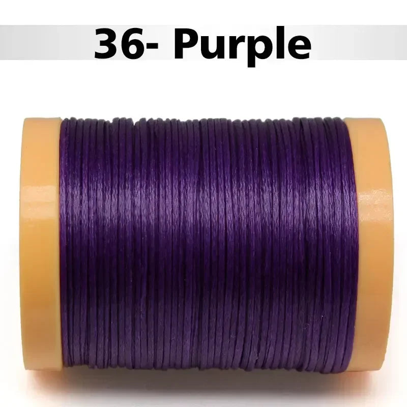 Handmade Flat Wax Thread for Leather Craft, Hand Stitching, DIY Wax Coated Strings, Repair Shoes, Sewing Tools, 0.8mm, 1.0mm