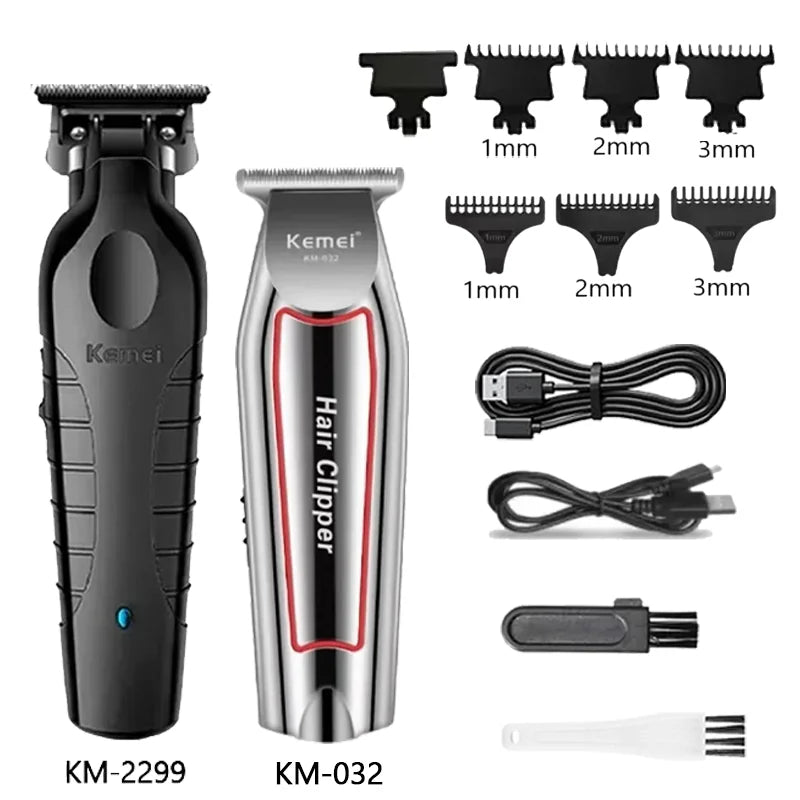 Kemei Hair Clipper Kit Men's Electric Shaver Hair Trimmer Machine Professional Hair Cutting Machine Km-2299 Km-032 Km-2024