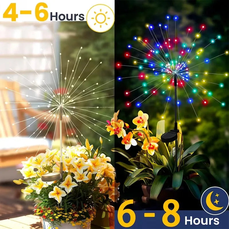 Outdoor Decoration Light Solar Firework Lights Waterproof Sparkles Landscape Fairy Light Garden Lights Yard Patio Pathway