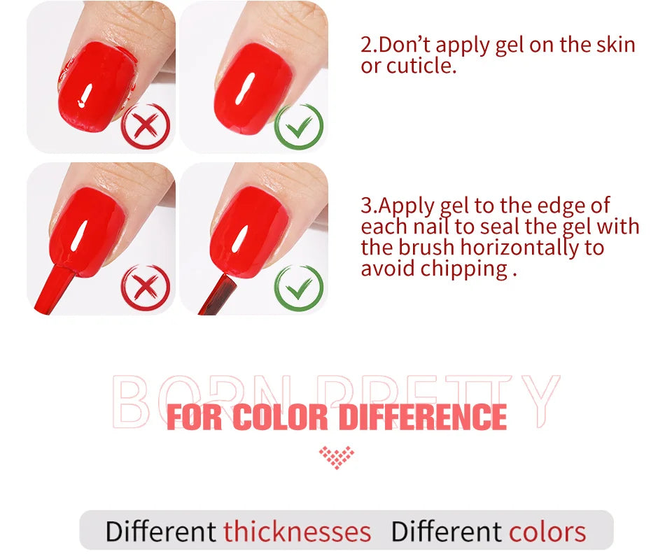 BORN PRETTY 15ml Jelly Nude Rubber Base Gel Natural Milky White Clear Semi permanent Self-Leveling Soak Off UV LED Gel Varnish
