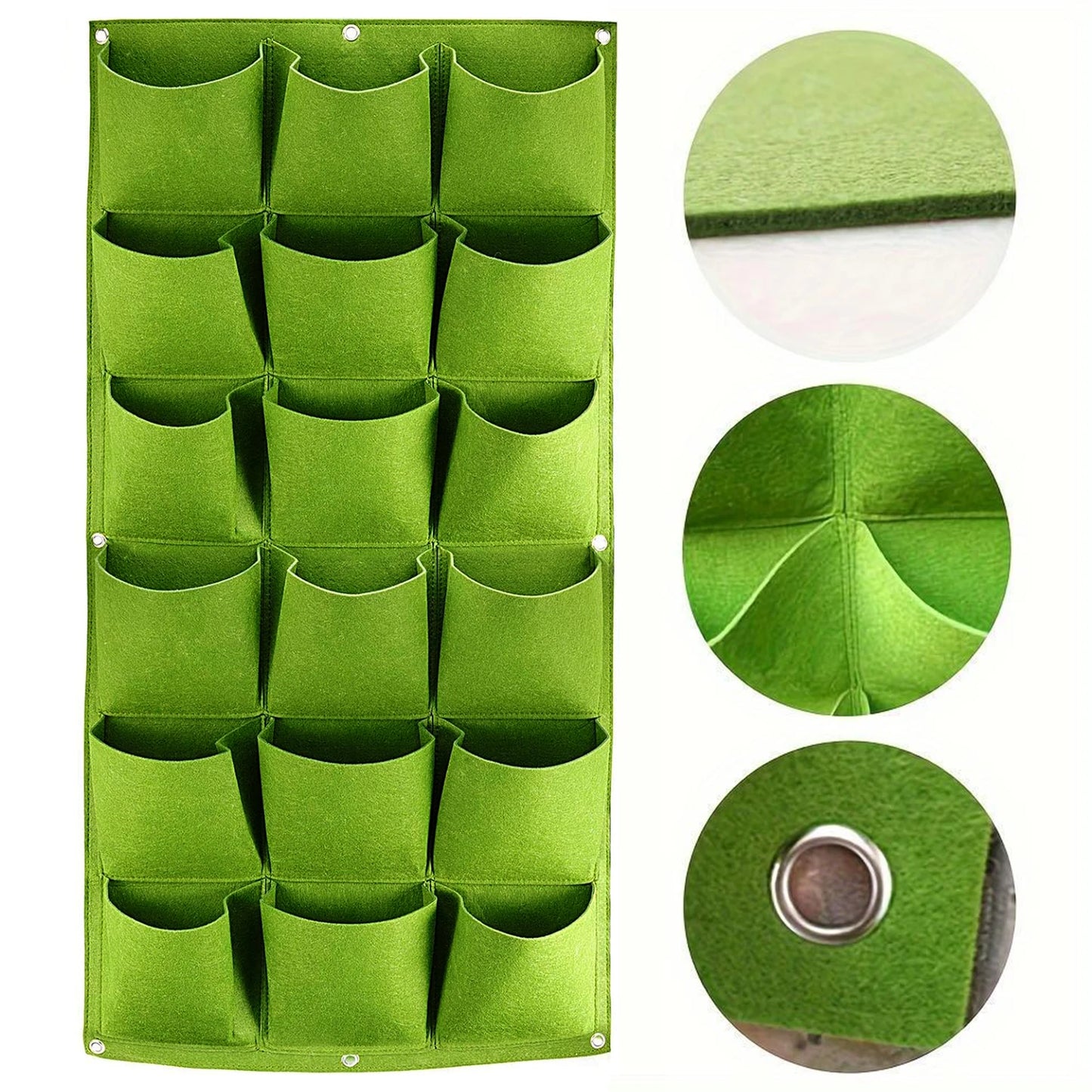 Hanging Plant Grow Bags Vertical Wall Mounted Planter For Outdoor And Indoor Use Felt Material Space-saving Design For Gardening