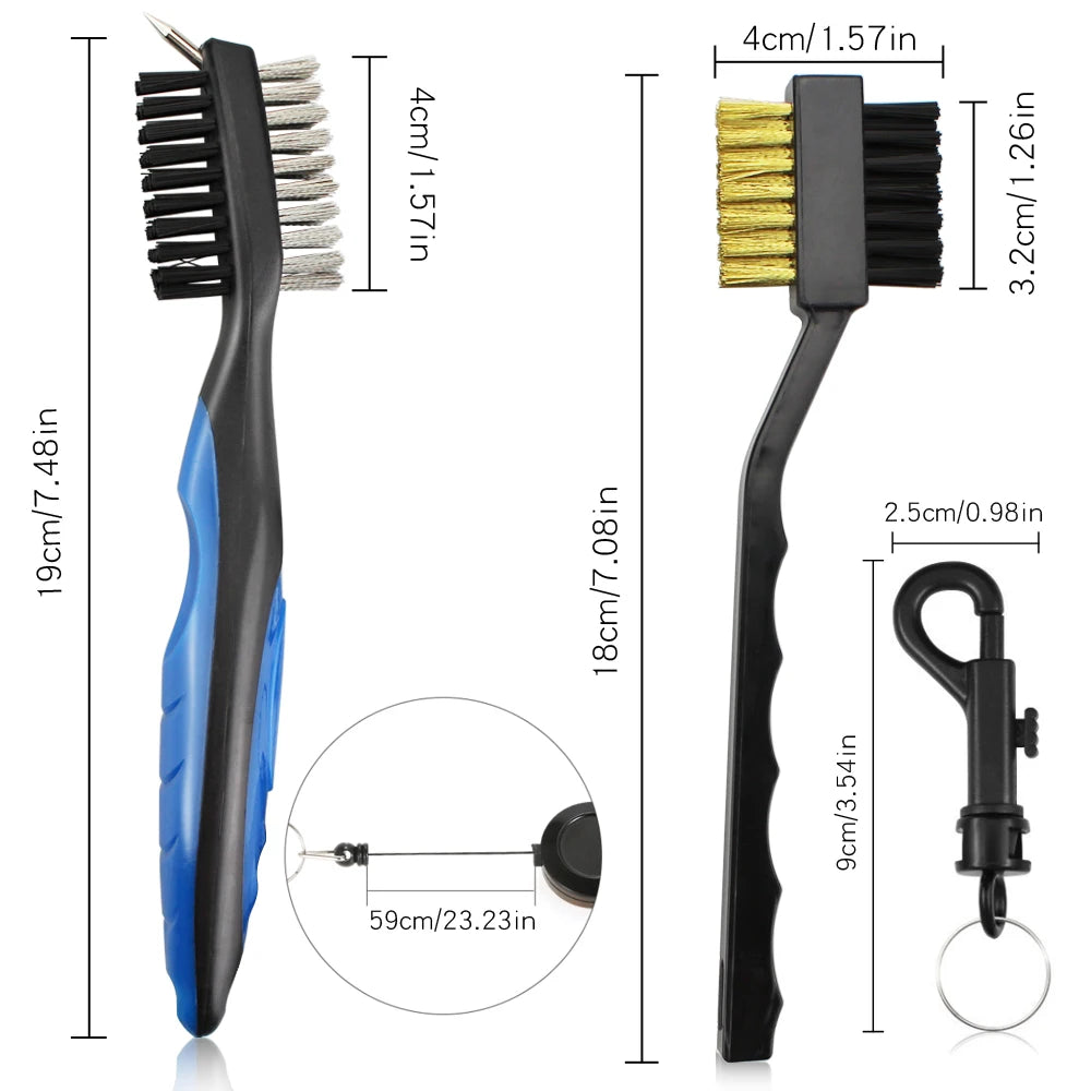 2Pcs/Set Golf Club Brush Golf Club Sharpener Grooving Tool Golf Putter Wedge Ball Groove Cleaner Kit Cleaning Tool  Accessories