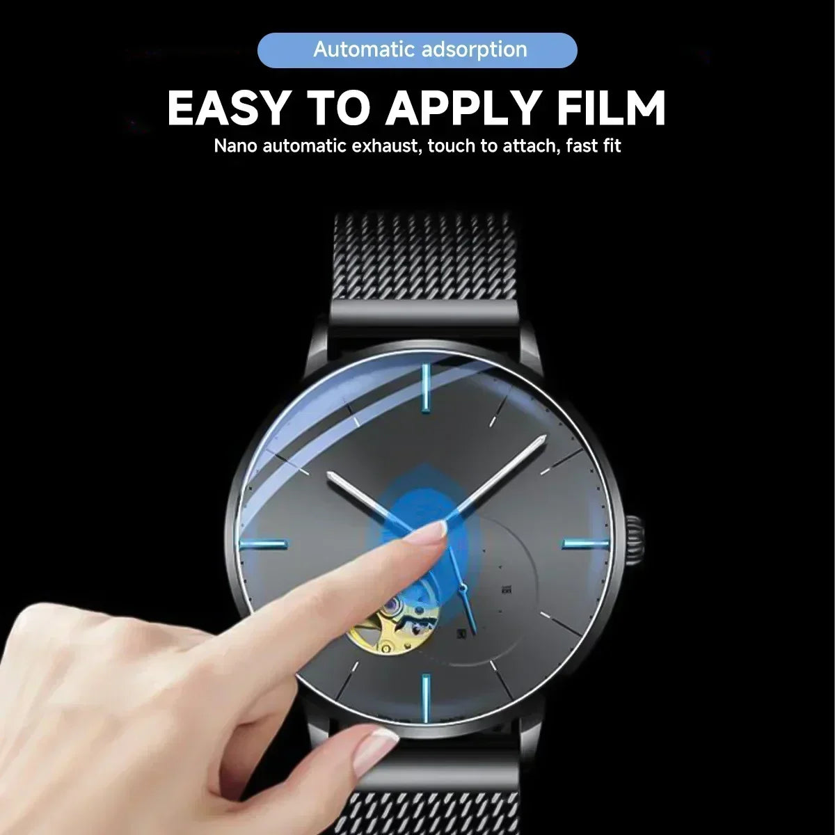 1-5PCS 26-46mm Universal Tempered Glass Smartwatch Screen Protector Protective Film 28mm 30mm 32mm 38mm 40mm 41mm 42mm Diameter