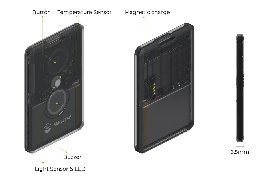 SenseCAP Card Tracker T1000-E for Meshtastic Lora Tracking Outdoor, 868mhz 915mhz, 863-928 MHz,embeds nRF52840 LR1110