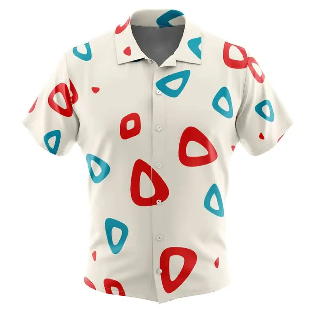 Anime Short Sleeve Shirt Men's Summer Japanese Loose Anime Printed Shirt Versatile Top