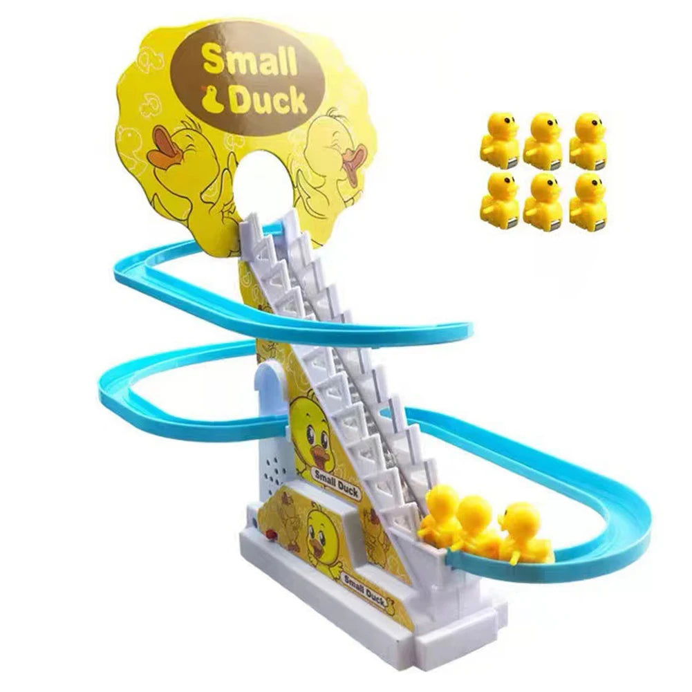 Duck Stair Climbing Toy Assembly Design Electric Duck Stair Toy Exercise Hands On Skills Small Duck Climbing Toys Birthday Gifts