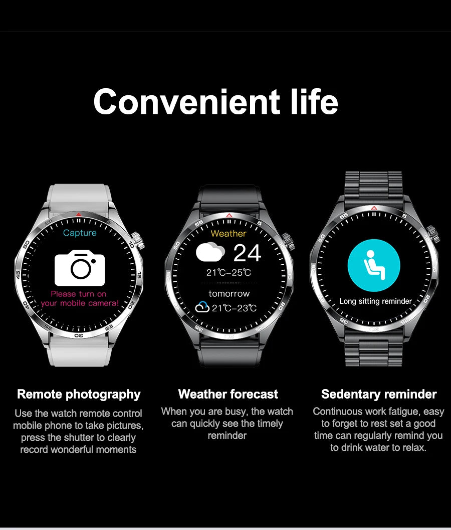 LEMFO Smart Watches For Men Women 1.5" 360*360 HD Screen 330mAh Battery Heart Rate Sleep Health Bluetooth Call  Watches For Man