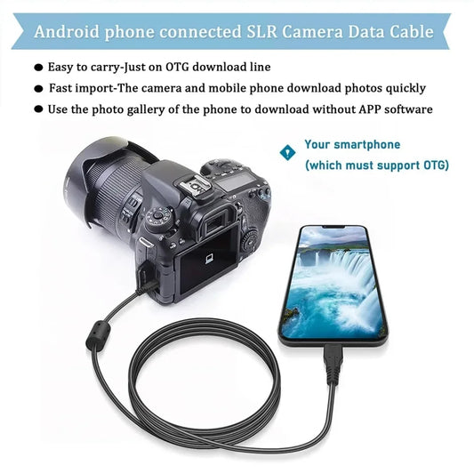Type-C to Mini 8P B OTG Cable USB Connector for Android Phone SLR Camera Data File Transfer Cord