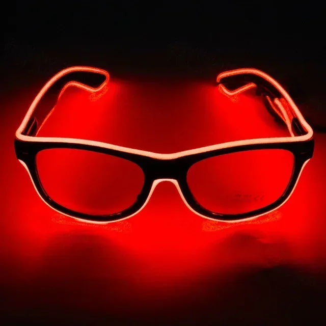 New Cool Flashing Glasses EL Wire LED Glasses Glowing Party Supplies Lighting Gift Bright Light Festival Party Glow Sunglasses