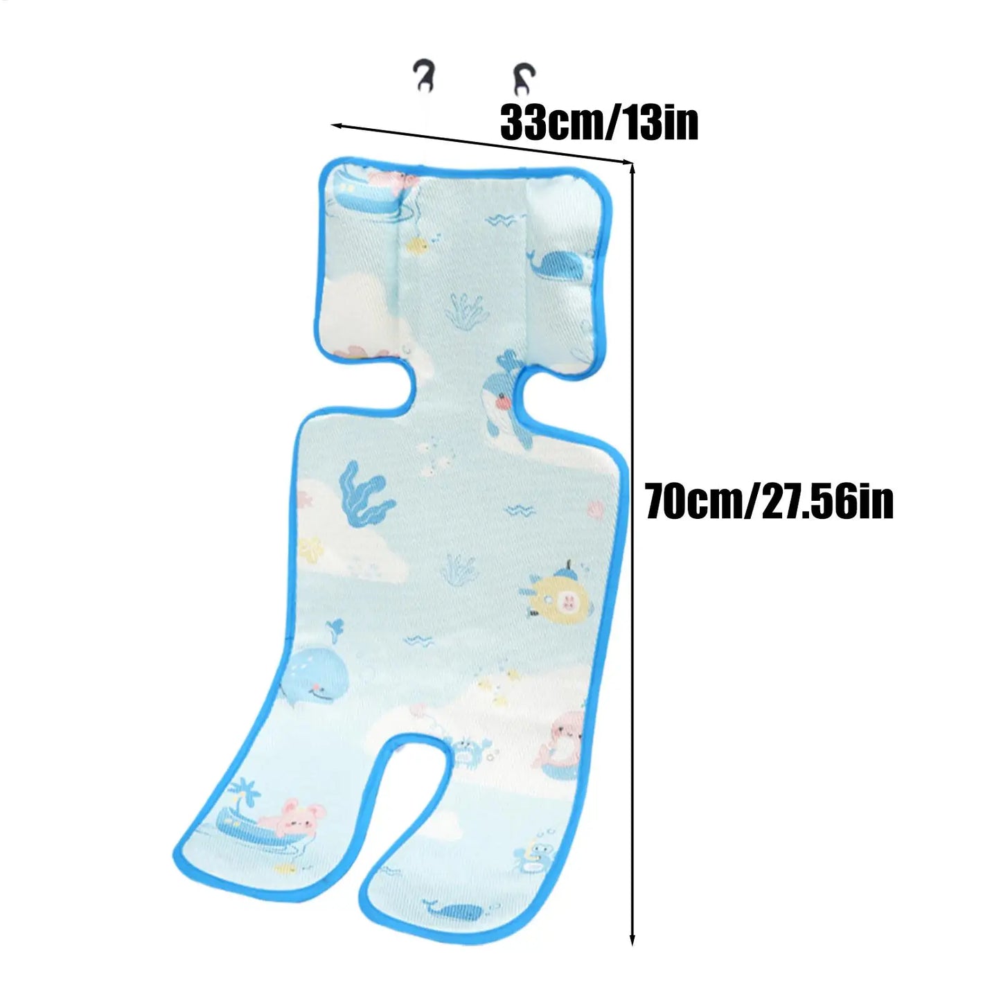 Breathable Stroller Cooling Pad Adjustable Kid Car Seat Liner Cooler Pad For High Chair Bassinet Swing Outdoor Travel Beach