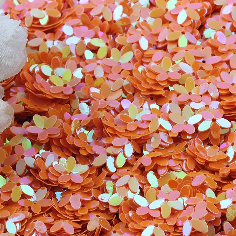 Sequin Matte White Color 10mm Cup Five Finger Flower Sequins Paillettes Sewing Wedding Craft Women Garments Accessories 10g/lot