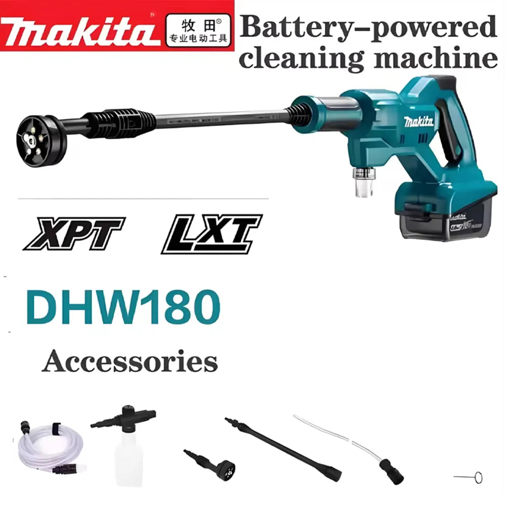 2026 new model Makita DHW180 Battery High Pressure Washer 18V Cordless Portable Cleaning Device High Flow Rate Power Tool