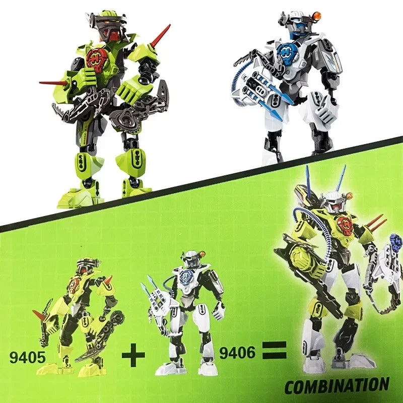 Hero Factory Star Warrior Bionicle Building Blocks, Furno Evo Combined Robot Mech Model Toy Set for Kids, Holiday Gift