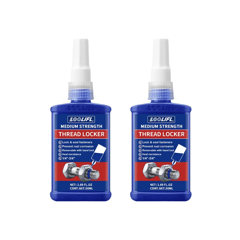 LOOLIFL, 243 Medium-Strength 10Ml-50Ml Threadlocker, Industrial Glue, Removable, Anti-Loosening, Anti-Slip, Waterproof, Rust-Proof, Oil-Resistant, Sealing Threadlocker, Removable, Stable