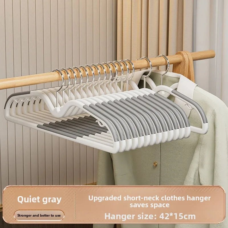 10PCS Anti Slip Hanger Household Clothes Hanger Plastic Non Marking and Anti Slip Hanger Clothing Rack Drying Rack for Clothes