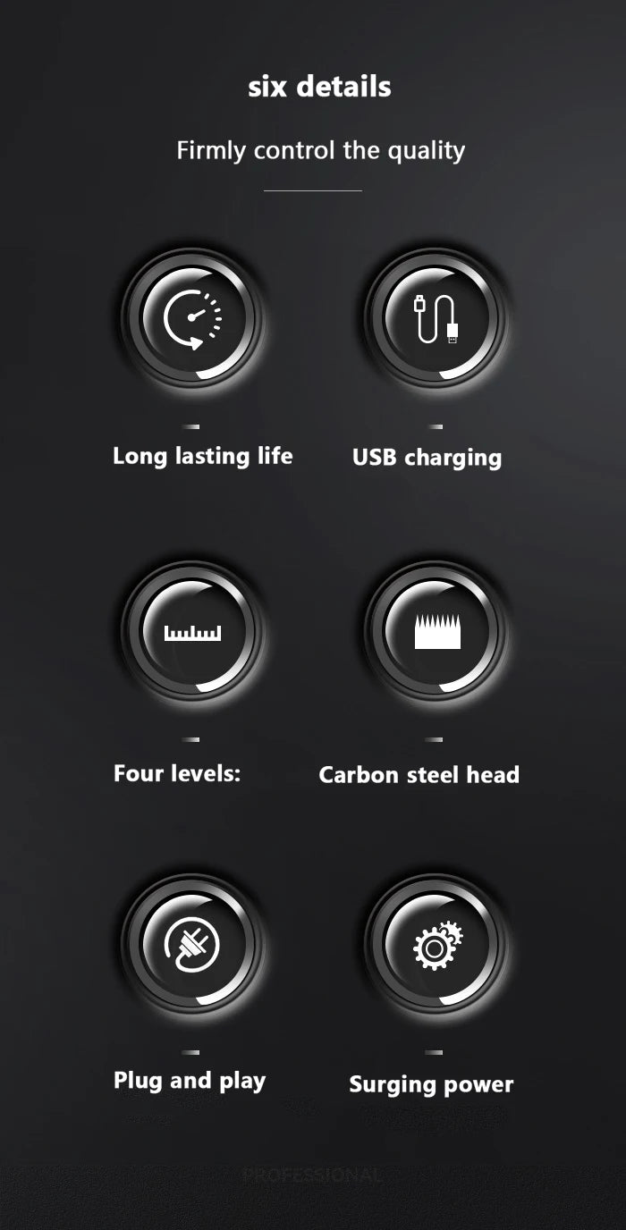 Kemei Hair Clipper Km-1071 Km-2299 Km-2024 UBS Rechargeable Cordless Beard Trimmer Powerful Electric Hair Clippers for Men