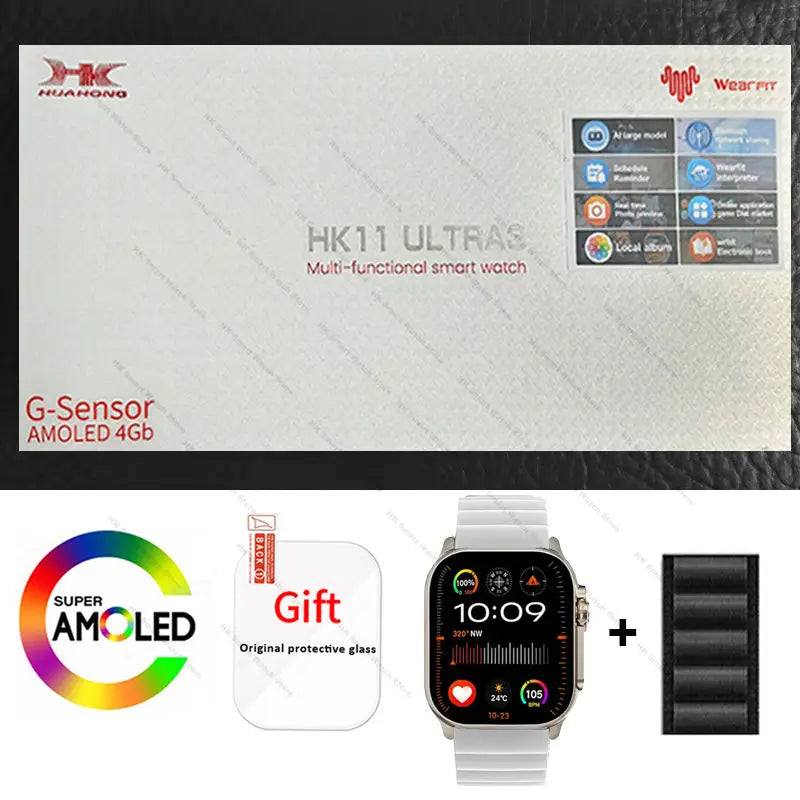 2026 New HK 11 ULTRA 3 Max Smartwatch 49mm AMOLED 4G ROM AI Robot Bluetooth Network Call Clock NFC Compass Smart Watch Men Women