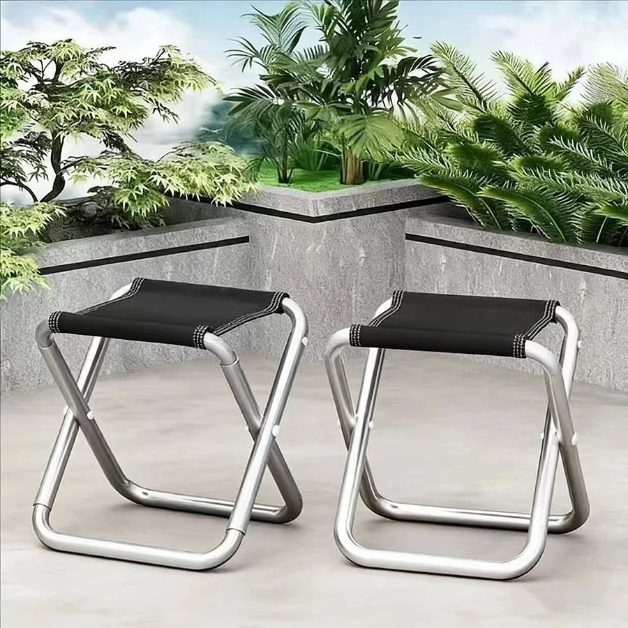 1pc Foldable Camping Stool Available In Both Large And Small Sizes, Suitable For Portable Use In Picnics, Beaches, And Gardens,