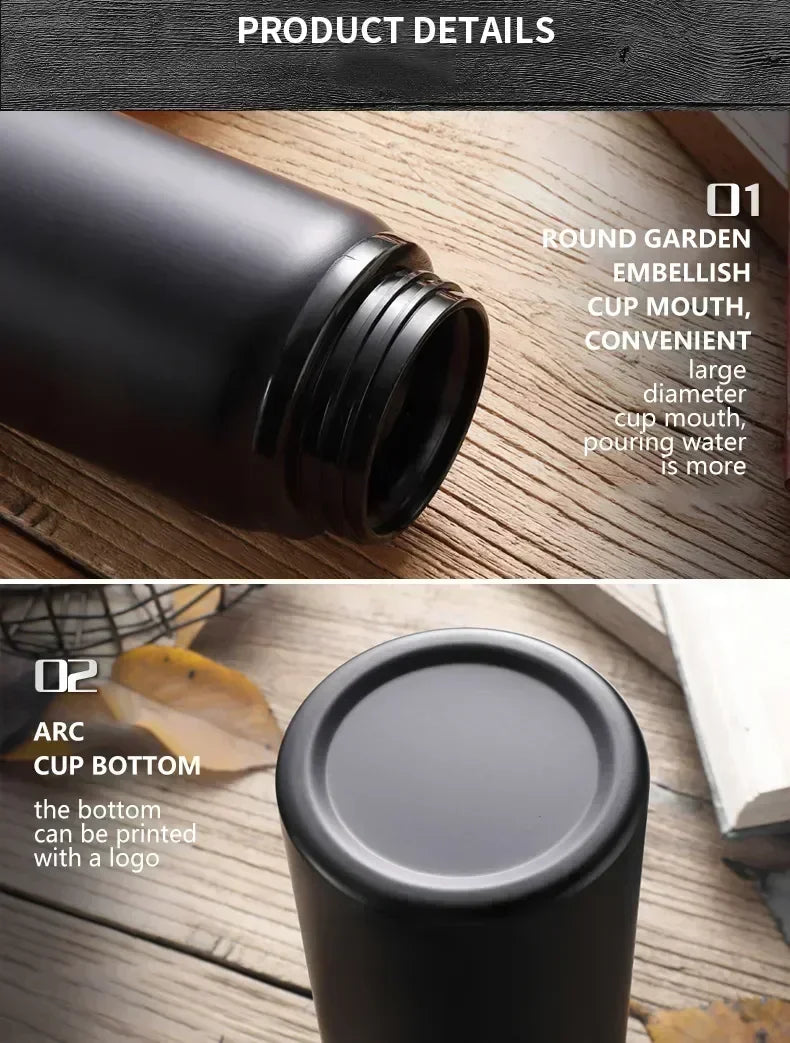 1-3PCS Stylish Portable Stainless Steel  Sports Water Bottle Leisure Bike Riding Drinking Water Bottle Outdoor Sport Travel Cup