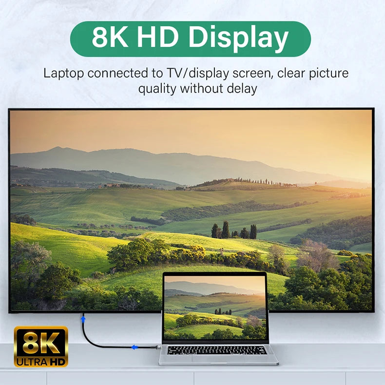 Ultra High Speed HDMI Cable For TV Laptop PC PS4 PS5 Nintendo Switch 8K 60HZ 4K 120HZ HDR HDCP 5M 7M 1 2 3 5 7 Meters Long Cord