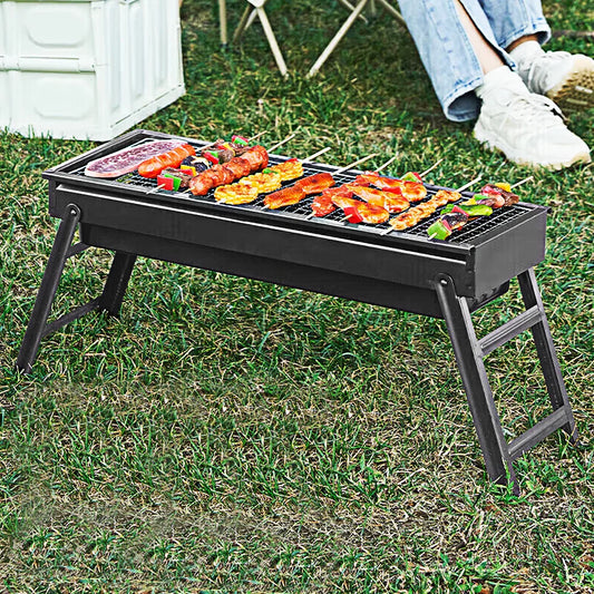 Barbecue Grill Folding Grill Portable BBQ Charcoal Grill BBQ Tool Kit Outdoor Cooking Camping Picnic Beach Portable Barbecue Stove