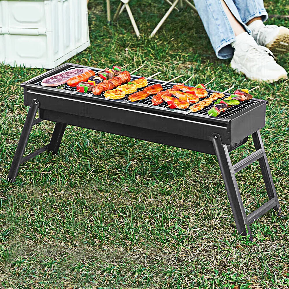 Barbecue Grill Folding Grill Portable BBQ Charcoal Grill BBQ Tool Kit Outdoor Cooking Camping Picnic Beach Portable Barbecue Stove