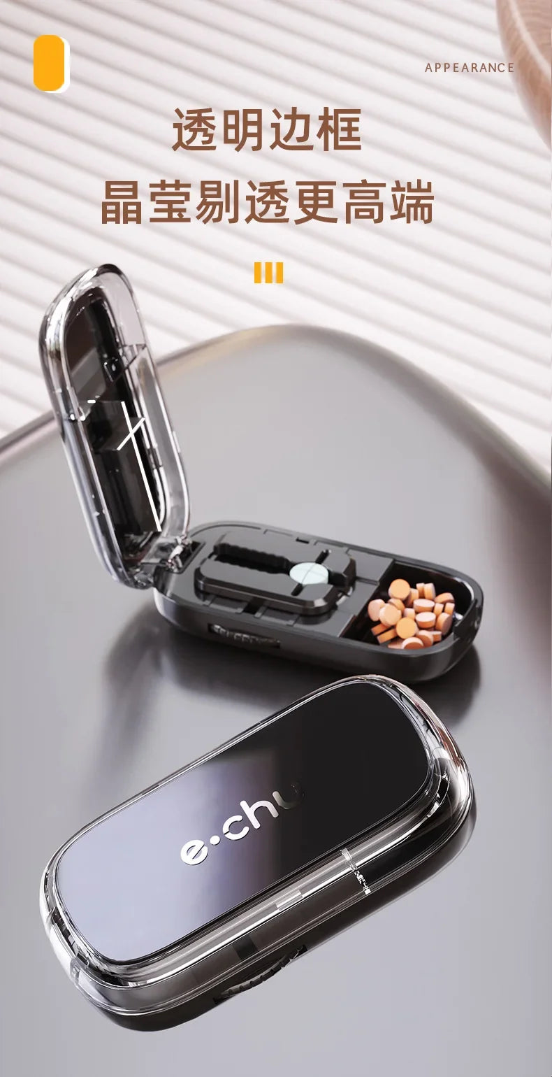 New Quartering Pill Cutter Storage Box Portable Drug Tablet Medicine Dustproof Divider Organizer Crusher Pill Cutter