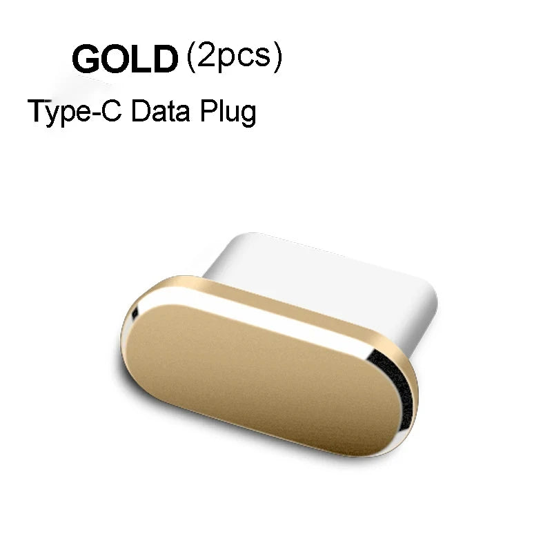Metal Type C Dust Plugs Cellphone Anti-dust Protectors for Apple IPhone 15 Pro Max/15 Plus/15 Pro Samsung Dustplug