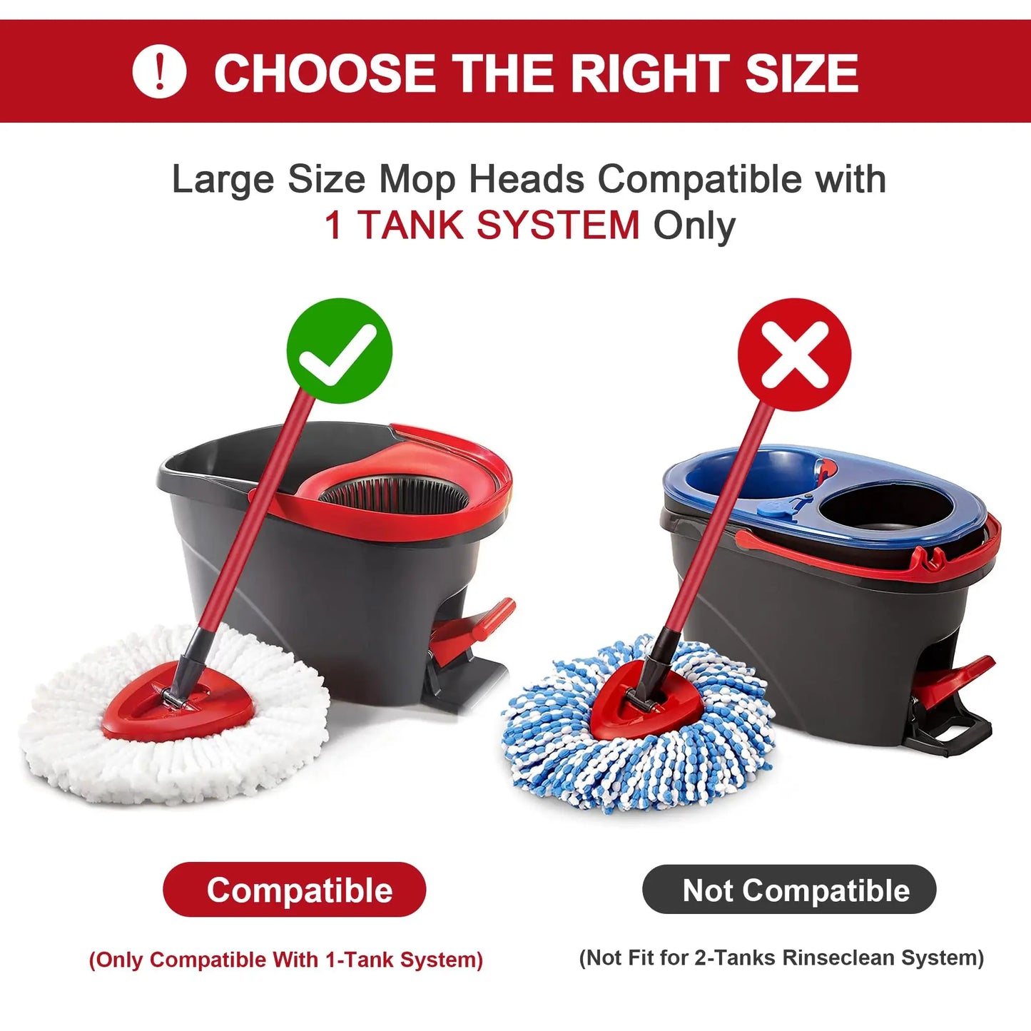 White Mop Head Cloth Replacement Microfiber Mop Refills Spin Mop Cloth Replacement Head for Vileda O-cedar Replacement Mop Heads