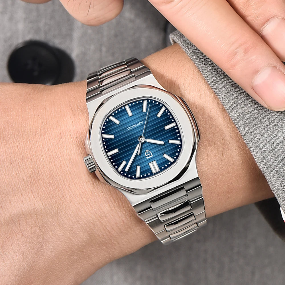 PAGANI DESIGN men's 1728 luxury Retro Mechanical Watch Men's Gift box stainless steel Sapphire glass 100m waterproof Men's Watch