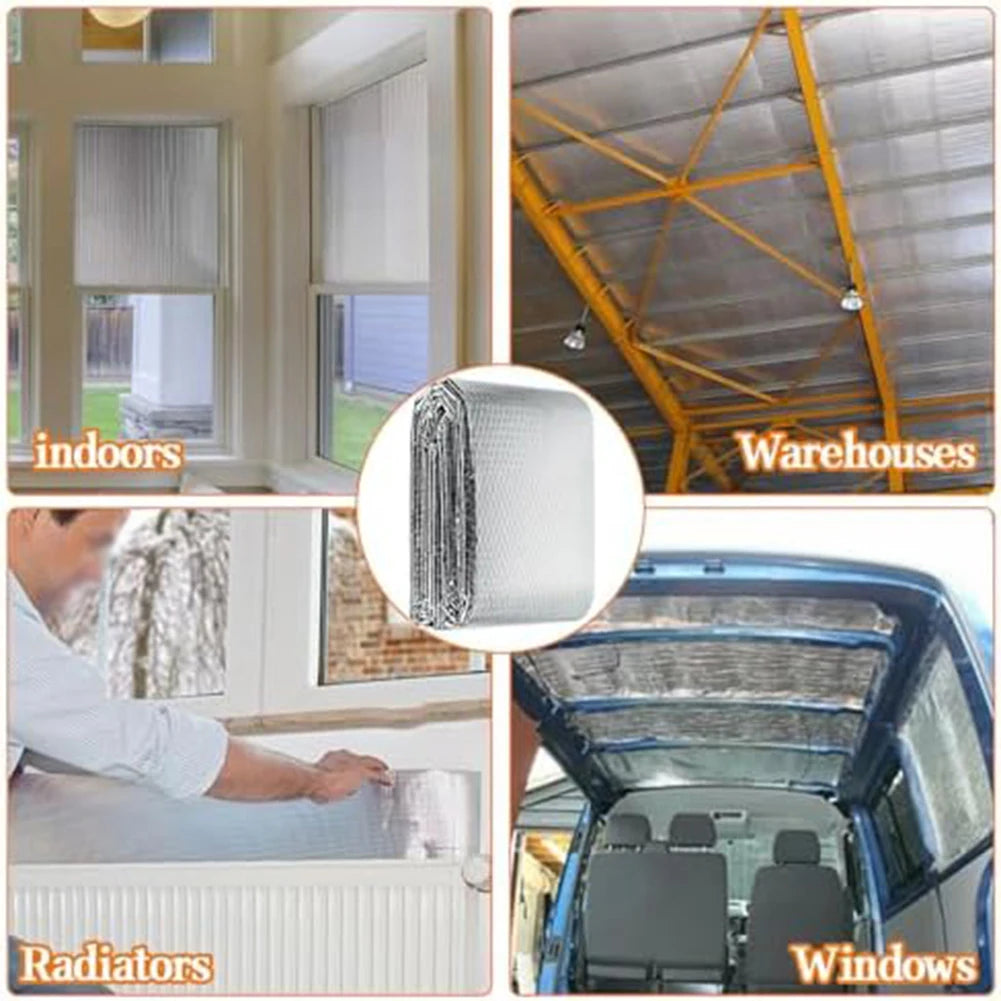 0.6m By 1.2m Radiator Aluminum Foil Insulation Sheet Double Sided Reflective Heat Barrier For Walls And Floors