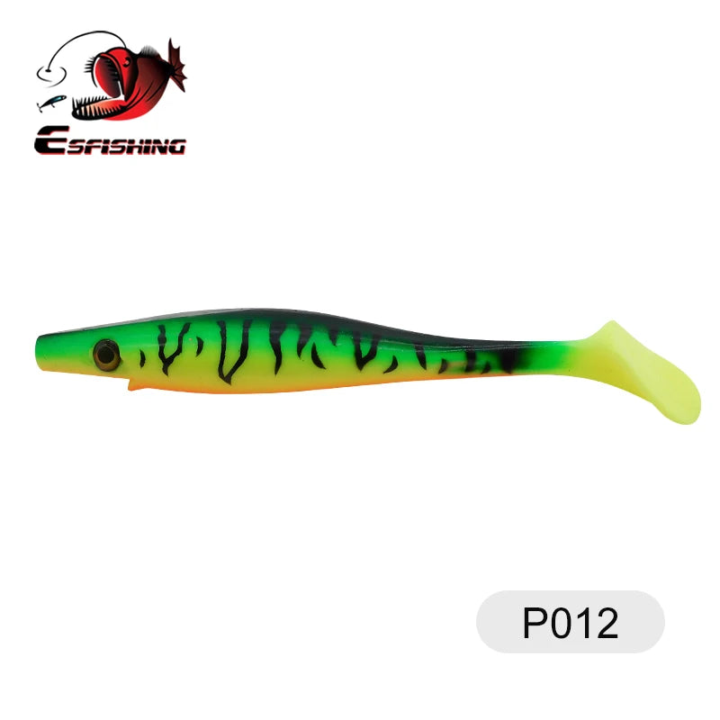 ESFISHING soft lures fishing Peche pike Hog Shad 100mm  200mm Sea Fishing Silicone bait swimbait sea lake isca artificial