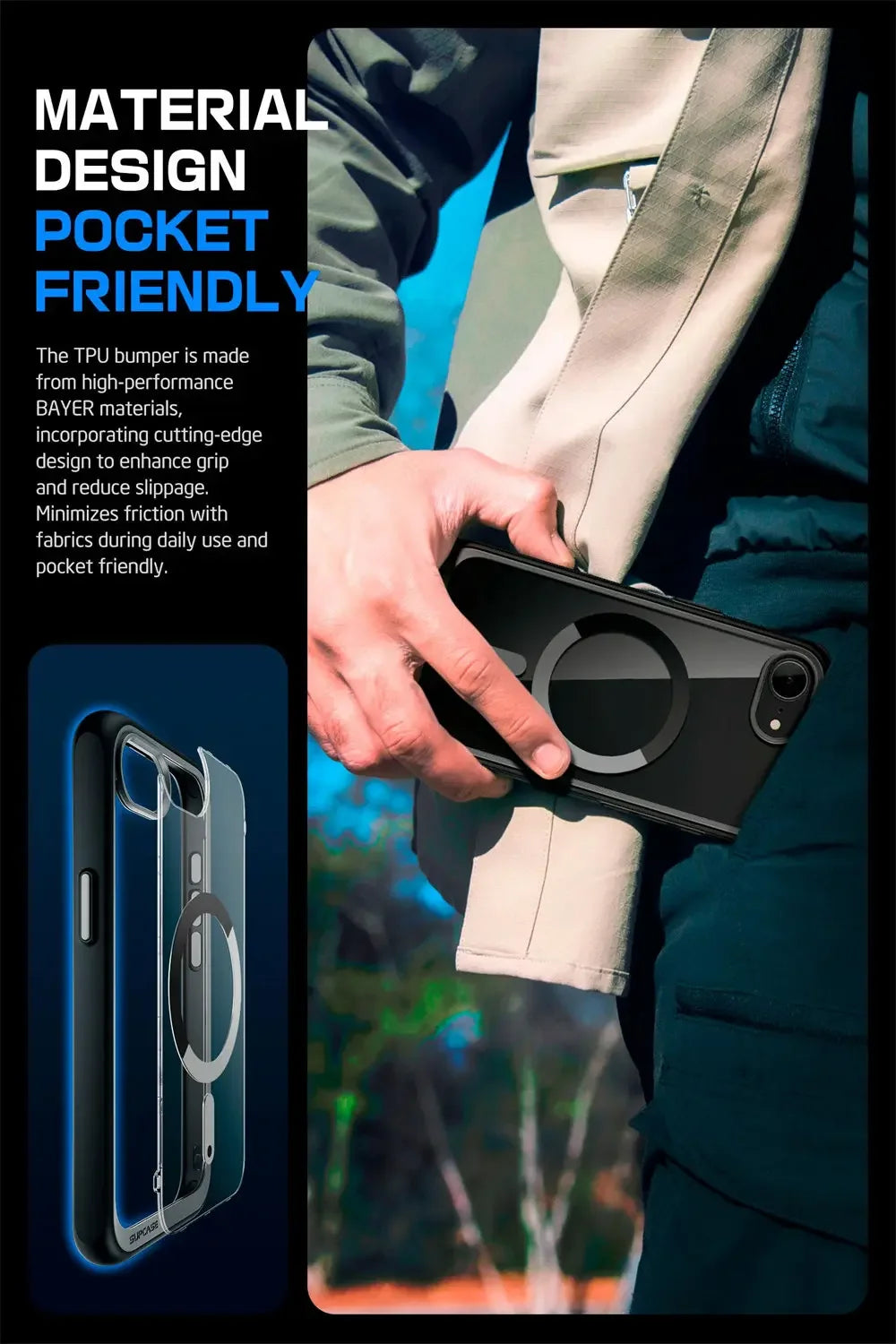 SUPCASE For iPhone 16E For iPhone 17E Case 6.1" UB Mag Slim Shockproof Protective Magnetic Phone Case Compatible with MagSafe