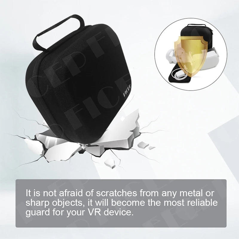 FICEP Bag For Oculus Quest 2 /Meta Quest 3/ Pico 4 Case Portable Boxes VR Headset Travel Carrying Case Hard EVA Storage Box Bag