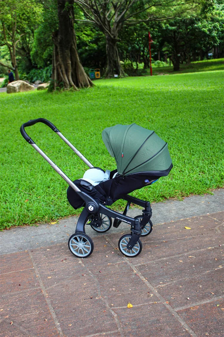 EU STOCK Foldable Lightweight baby stroller Multifunctional Four Wheels poussette bebe 3 en 1 Portable baby wagon
