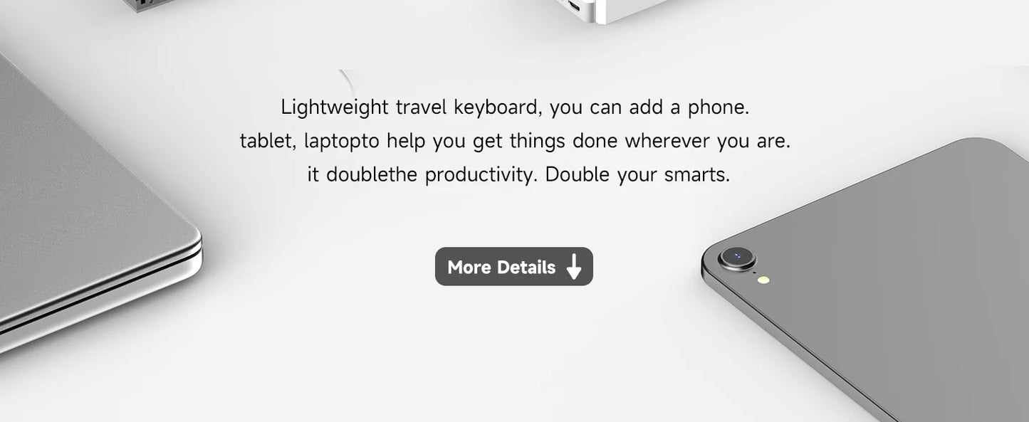 Foldable Bluetooth Keyboard with Magnetic Stand Portable Wireless Keyboard for iPad iPhone Samsung Tablet Rechargeable