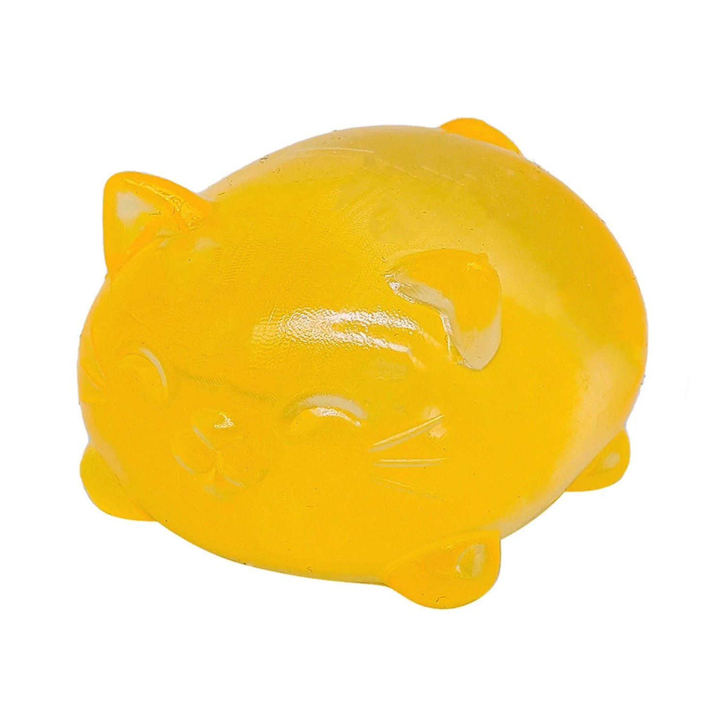 NeeDoh Cool Cats Squishy Cat Stress Toy Glitter Translucent Fidget Toy for Anxiety Relief