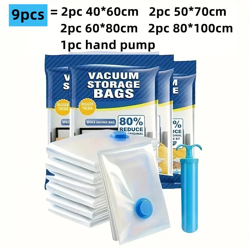 Vacuum storage bag space saving bag for clothes, mattresses, blankets, duvets, pillows, quilts, travel, moving