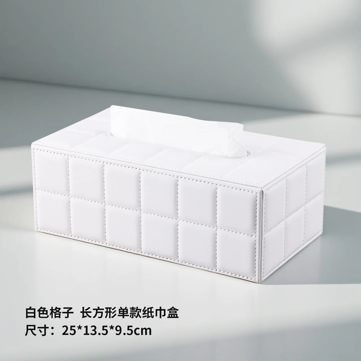 Elegant PU Leather Square Tissue Holder for Coffee Table, Decorative Napkin Paper Case for Home Hotel Restaurant Living Rooms