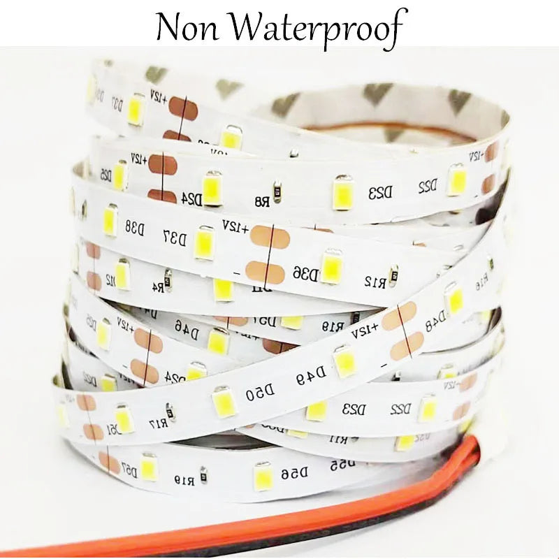 LED Strip light 12V 0.5m 1m 2m 3m 4m 5m SMD Flexible 60leds/m Waterproof non/IP65 LED Diode Tape