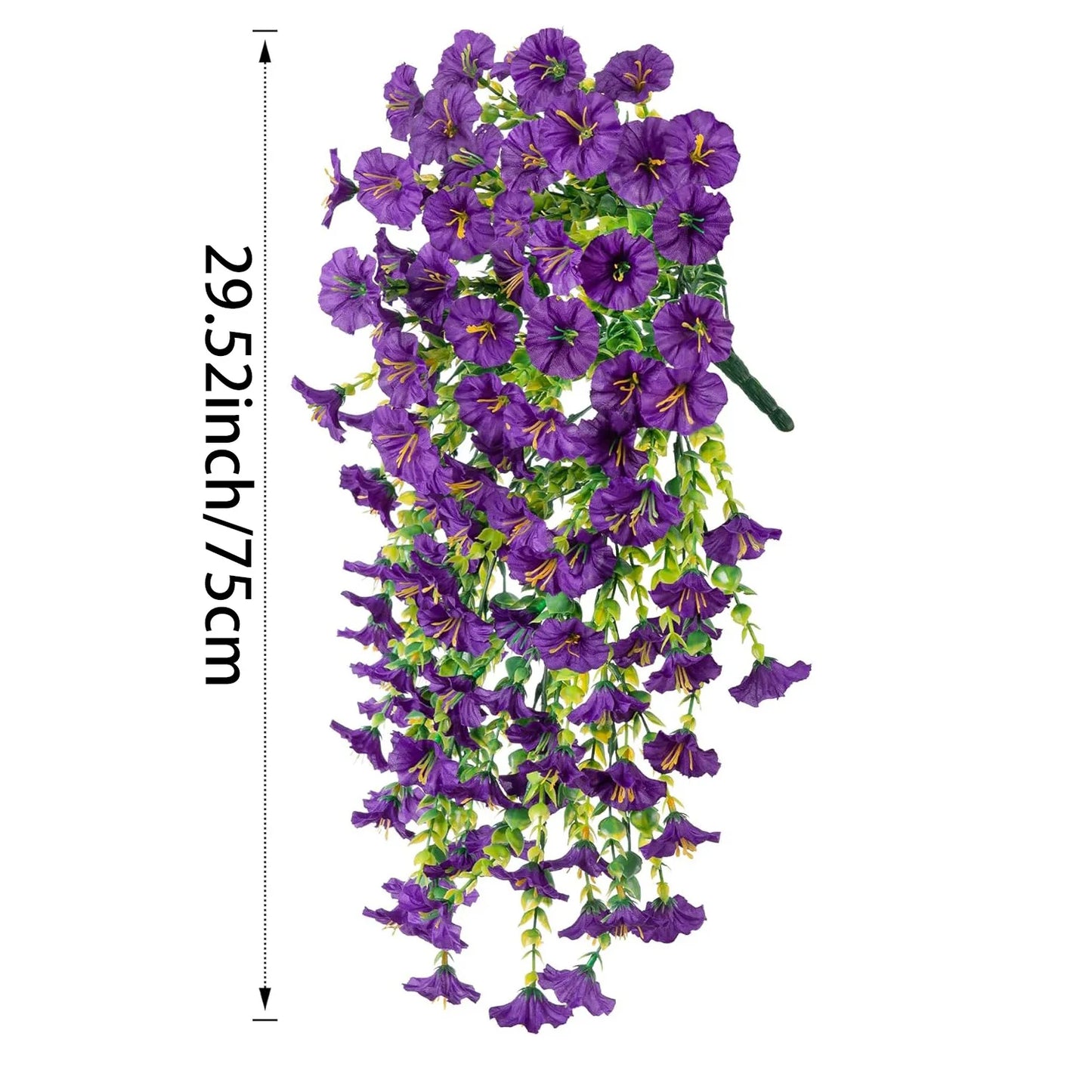 1Pcs Artificial Flowers 75CM Hanging Fake Plant for Home Decor Garden Wedding Decoration Flower Basket Garland Wall Accessories