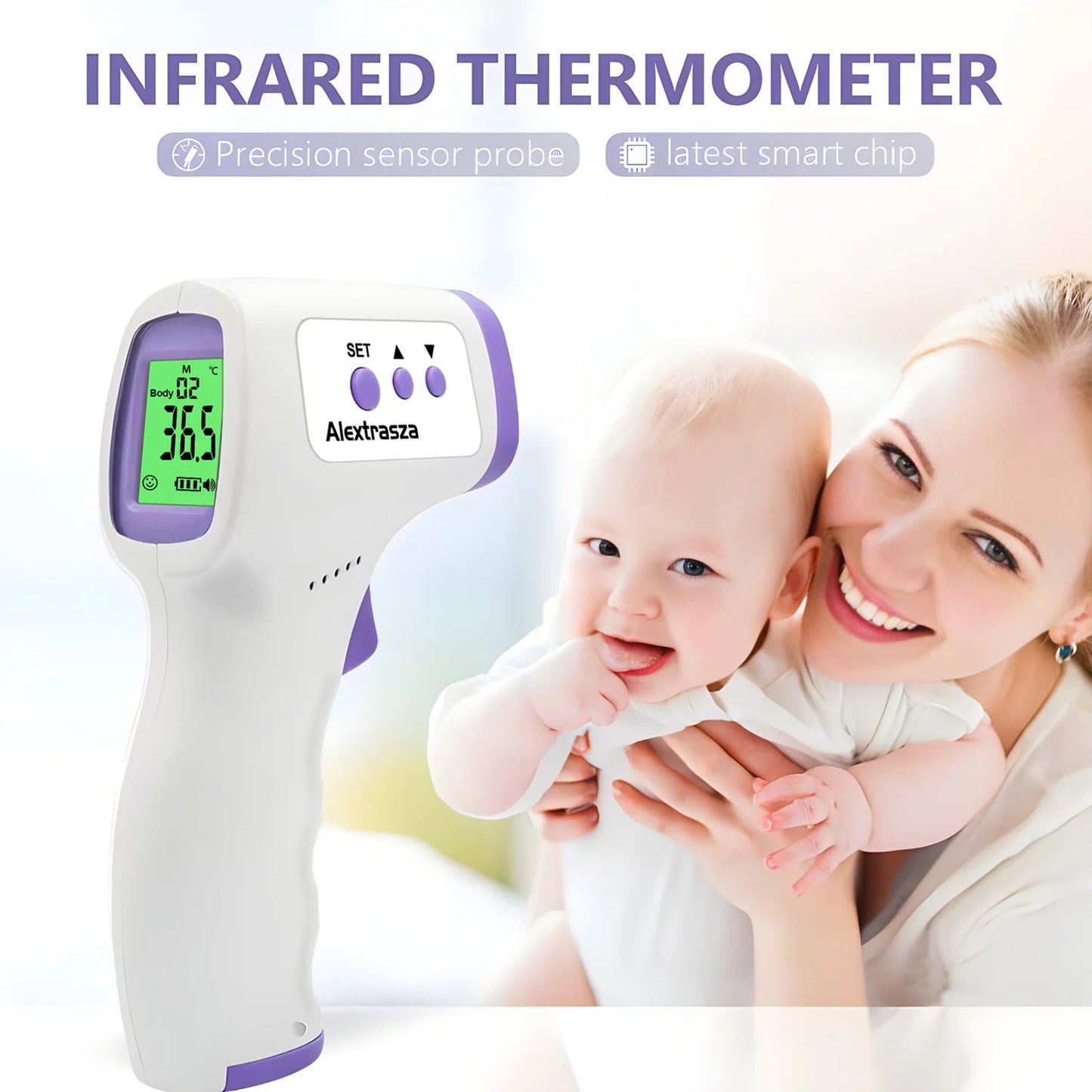 Forehead Digital Thermometer Non Contact Infrared Medical Thermometer Body Temperature Fever Measure Tool For Baby Adults