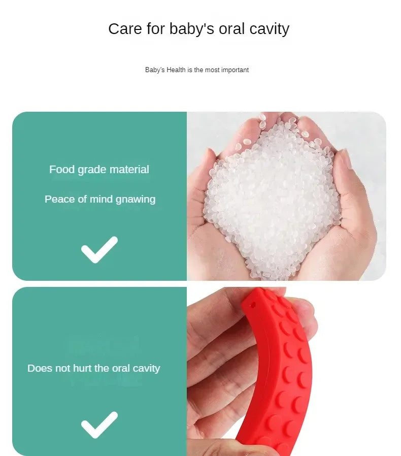 Baby Silicone Teether Kids Chew Necklace Sensory Chewy Pendant Oral Motor Toys Therapy Tools for Autism ADHD chidren's goods