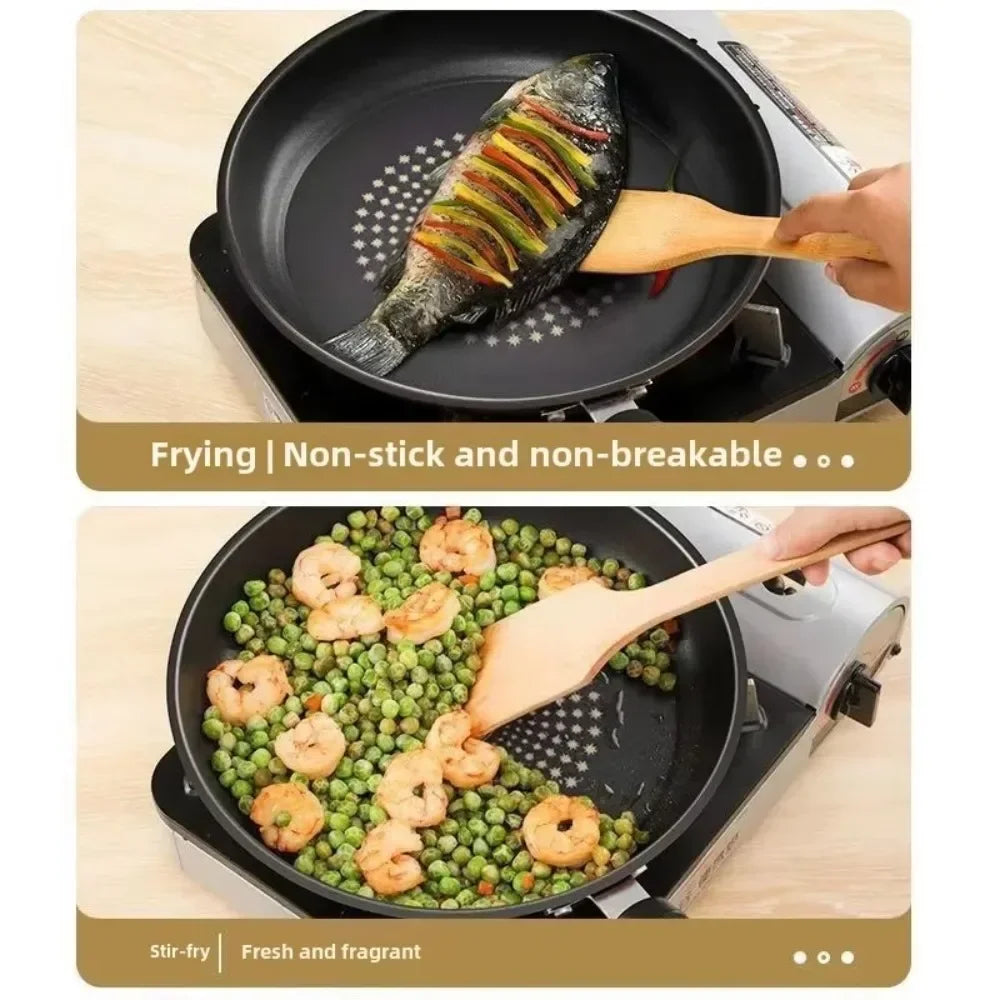 New Crystal Diamond Non-Stick Pan with Lid Multi-functional Frying Pan Iron Easy to Clean Kitchen Cookware Gas Induction Cooker