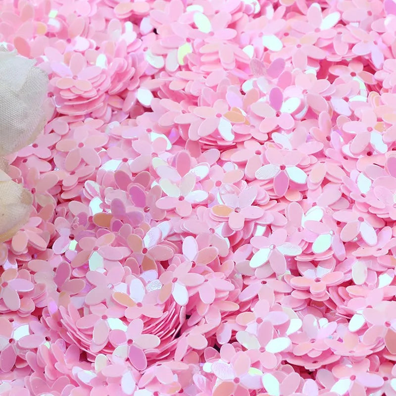 Sequin Matte White Color 10mm Cup Five Finger Flower Sequins Paillettes Sewing Wedding Craft Women Garments Accessories 10g/lot