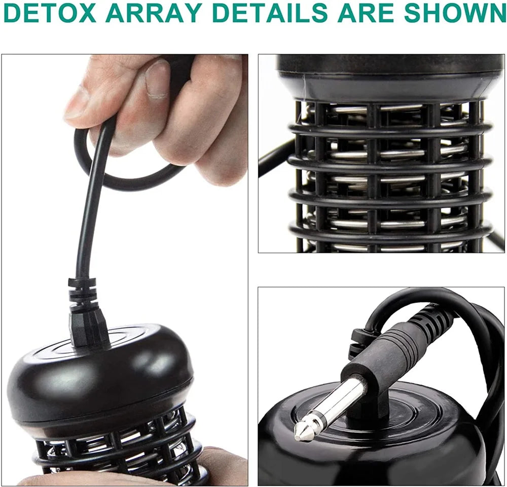 Ionic Detox Foot Bath Massage Machine with Basin Electric Foot Spa Bath Massager Deep Tissue Clean Vibrant Vibration Care Arrays