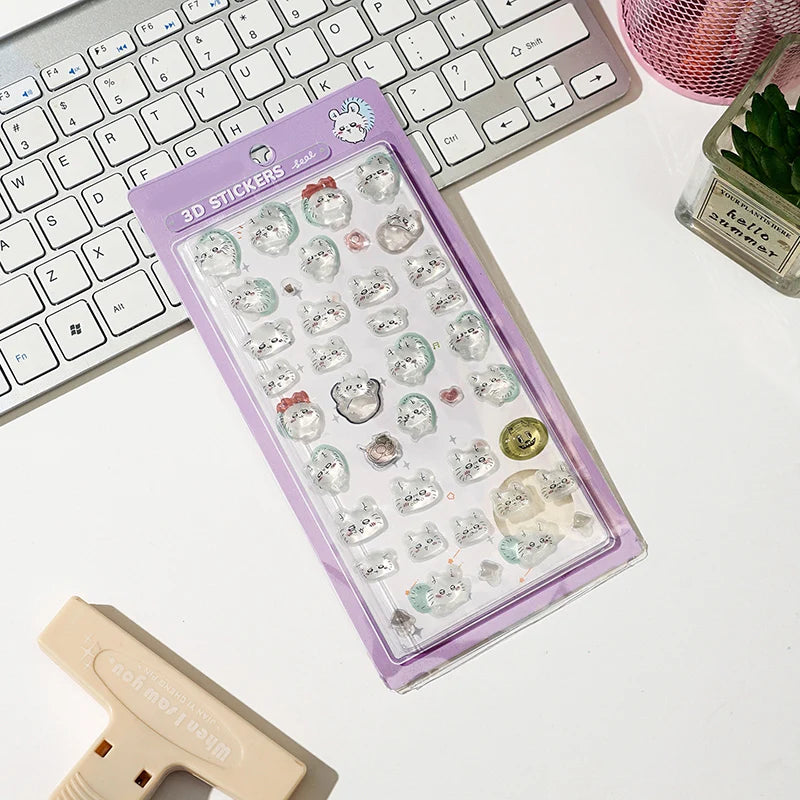 Cartoon Sticker 3D Stickers Aesthetic Sticker DIY Scrapbook Decal Decorations Party Favor ボンボン ドロップシール