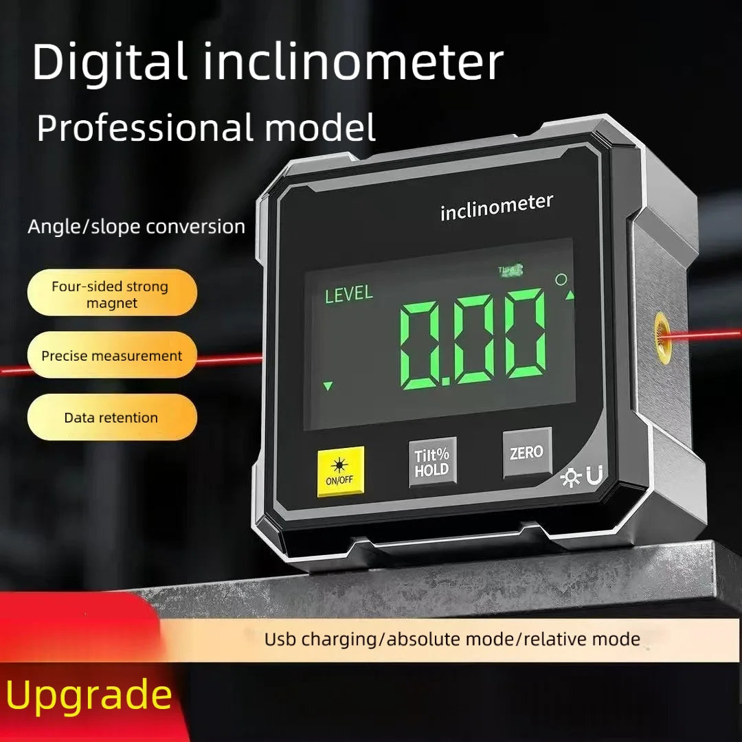Magnetic Laser Inclinometer Digital Electronic Level Instrument Digital Angle Measuring Protractor Hand Tools For Woodworkin
