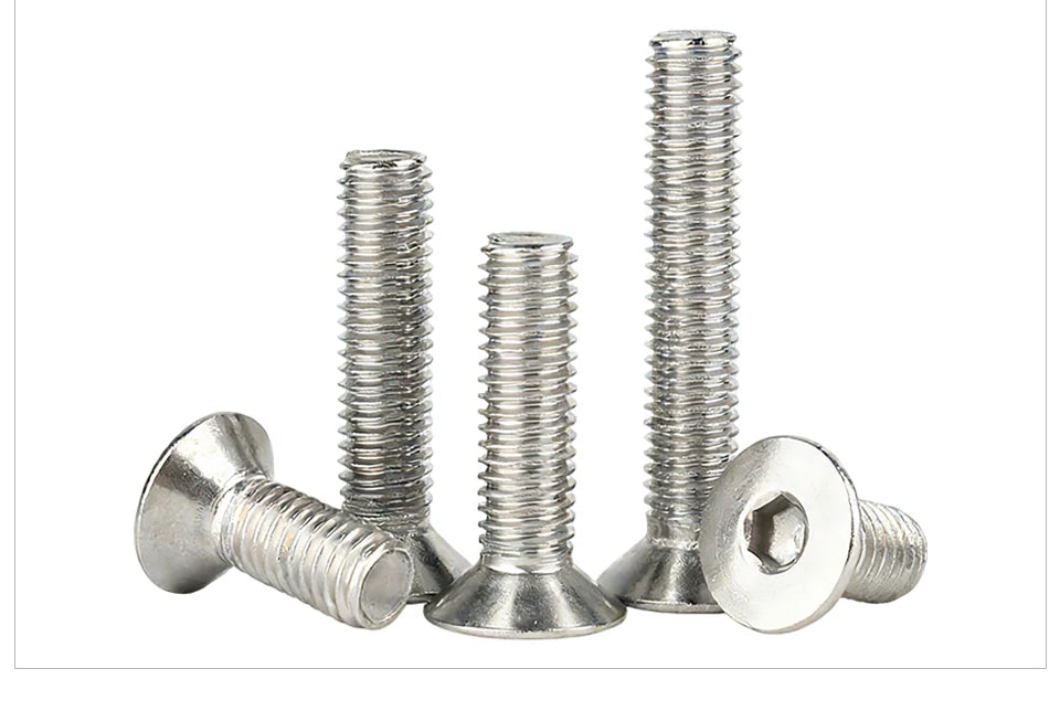 316 Stainless Steel Hexagon Socket Countersunk Head Screw A4-70 DIN7991 M3 M4 M5 M6 M8 M10 Allen Bolt Fastener